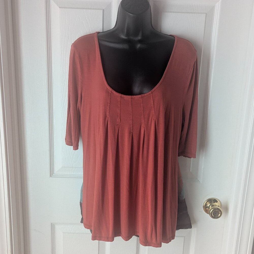 Casual freedom peachy pink blouse -S